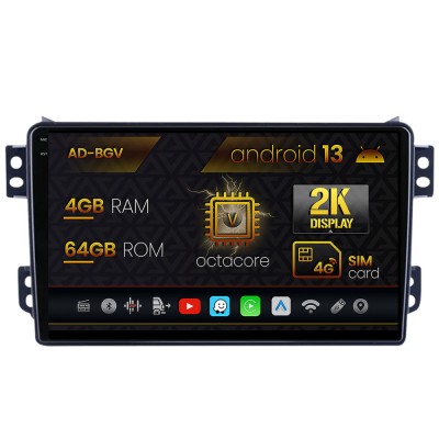 Navigatie Opel Agila Suzuki Splash (2007-2014), Android 13, V-Octacore 4GB RAM + 64GB ROM, 9.5 Inch - AD-BGV9004+AD-BGRKIT388V2 foto