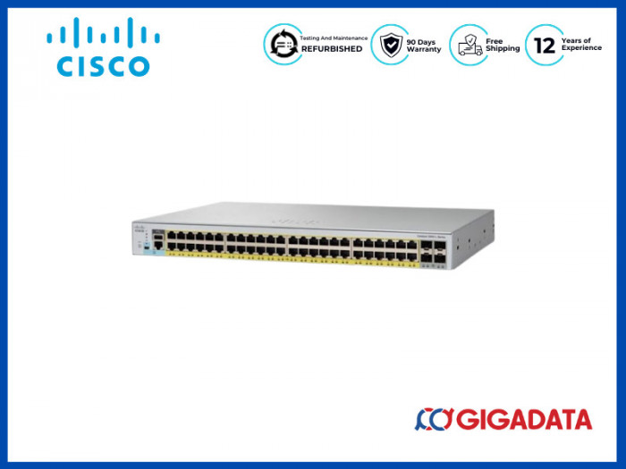 CISCO CATALYST WS-C2960L-48TS-LL 48-PORT ETHERNET SWITCH WITH 4 SFP PORTS