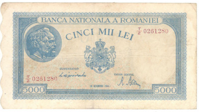 Romania 5000 lei 1944. 10.10. foto