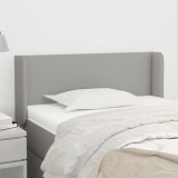 vidaXL Tăblie de pat cu aripioare gri deschis 83x16x78/88 cm textil