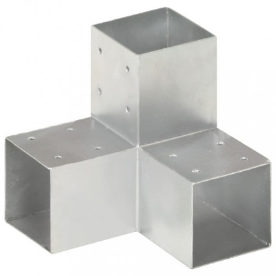 vidaXL Conector de grindă, formă Y, 91 x 91 mm, metal galvanizat 145473 foto