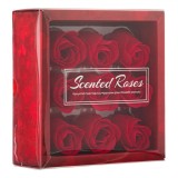 Set Trandafiri Decorativi, 9 Bucăți, Aromă Trandafiri, Roșu, Dimensiune 4.5 cm, Oem
