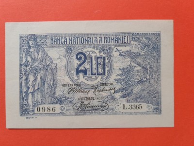 Bancnota 2 lei 17 iulie 1920 - UNC ++ foto