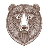 Sticker decorativ, Urs, Maro, 70 cm, 1160ST-1