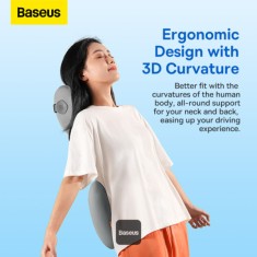 PERNA AUTO suport lombar Baseus ComfortRide, design ergonomic, dimensiune 95*263*115mm, gri &quot;CNTZ000013&quot; - 6932172621452