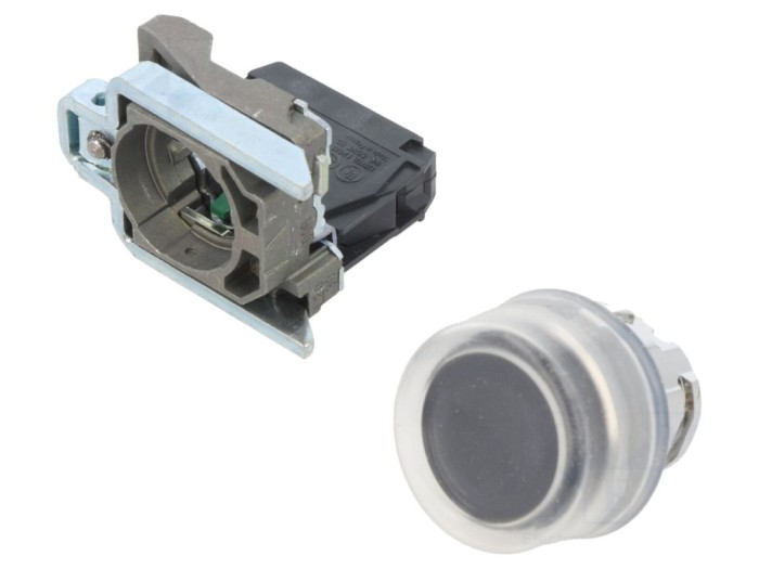 Comutator Push 22mm NO, negru