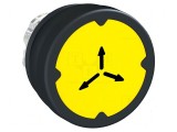 Comutator acţionat prin apăsare 22mm - galbenă