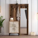 Cumpara ieftin Cuier pentru Hol Berlin BC - Walnut, Alb Marble