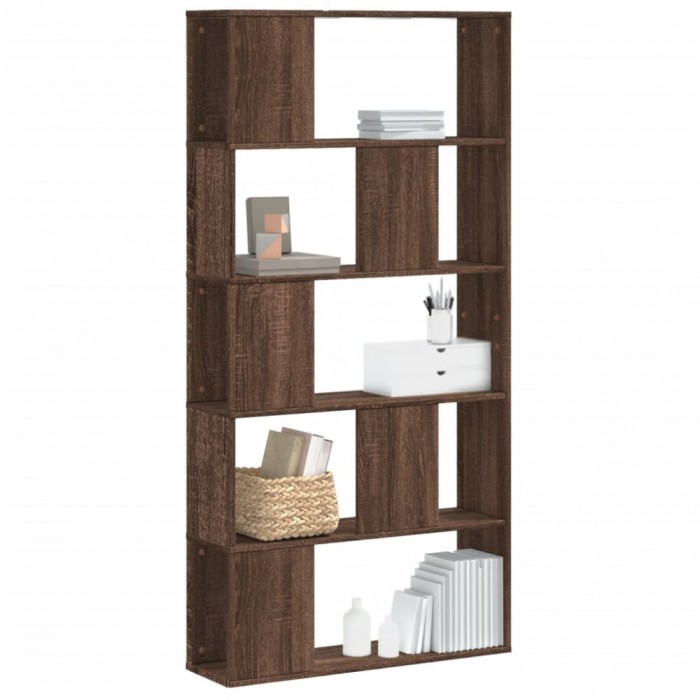 Gossi biblioteca 5 niveluri stejar maro 80,5x23,5x162,5 cm lemn