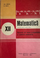 Matematiaca -elemente de teoria probabilitatilor si statistica