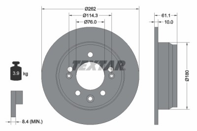 TEXTAR 92161703 PRO Disc frana foto