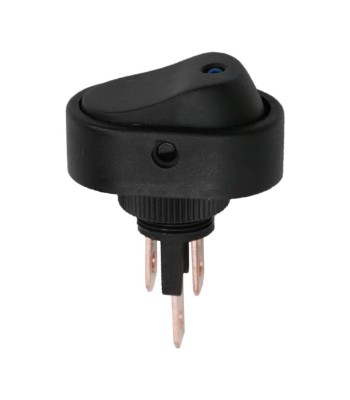 Interupator basculant 1 circuit 12V 20A OFF-ON LED albastru 2 pini foto