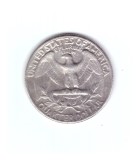 Moneda SUA 25 centi/quarter dollar 1966, stare buna, curata