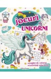 Carte Jocuri Unicorni pentru Copii: Activitati Educative, Labirinturi, Desen, Gandire Logica, Ilustratii Alb-Negru