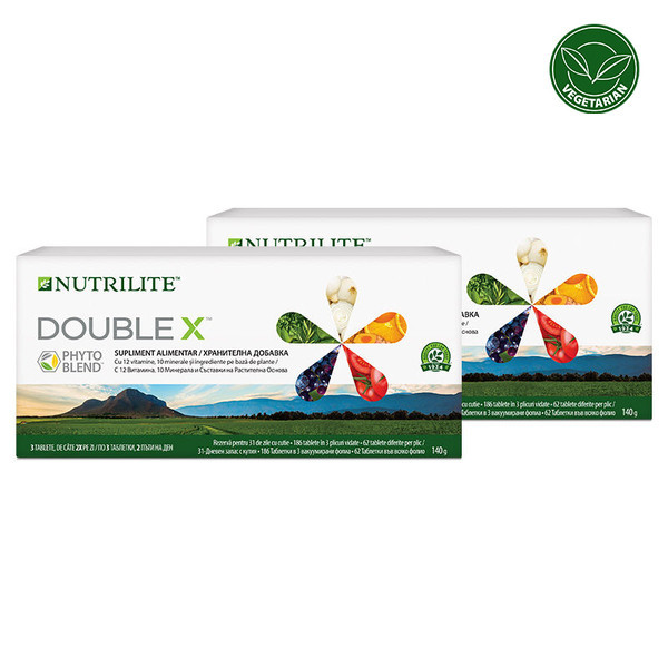 Rezervă DOUBLE X Nutrilite - 2 x cantitate pt 31 de zile (372 tablete)