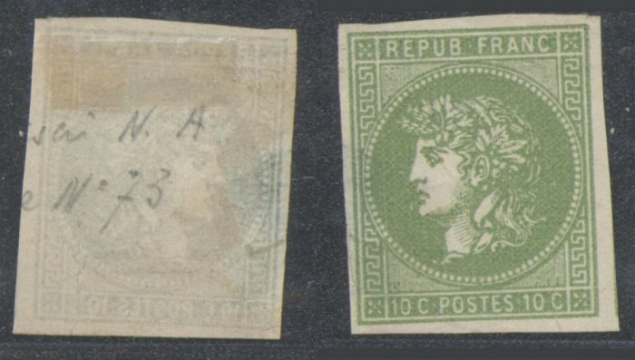 France - ESSAY PROOFS green MNG AM.406
