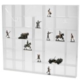 Vitrina acrilica cu perete oglinda pentru figurine cu 34 compartimente mixte