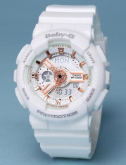 Ceas Sport Dama Casio G-SHOCK BABY-G White&amp;amp;Gold (Copil) ALB-CASUAL-NOU foto