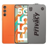 Folie de Protectie pentru Samsung Galaxy F55, TEO, Sticla Securizata ESD Antistatica, Super-X Privacy OG, Margini Negre, 0.30 mm, Transparent Inchis