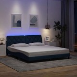 VidaXL Cadru de pat cu LED fără saltea Albastru 180x200 cm Material