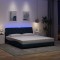 vidaXL Cadru de pat cu LED fără saltea Albastru 180x200 cm Material 3310691