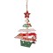 Decoratiune de Craciun din Lemn, Flippy, cu Snur pentru Agatare in Brad, Model Brad de Craciun, Scris May Your Days Be Merry And Bright, 17x12.8x0.4 c