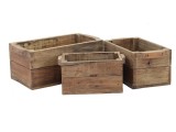 Cumpara ieftin Set 3 cutii depozitare lemn maro 37 x 19 x 8 cm, 41 x 22 x 9 cm, 45 x 25 x 10 cm