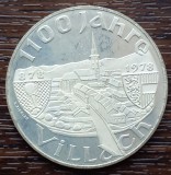 (A150) MONEDA AUSTRIA - 100 SCHILLING 1978, 1100 ANI VILLACH - PROOF, Europa, Argint