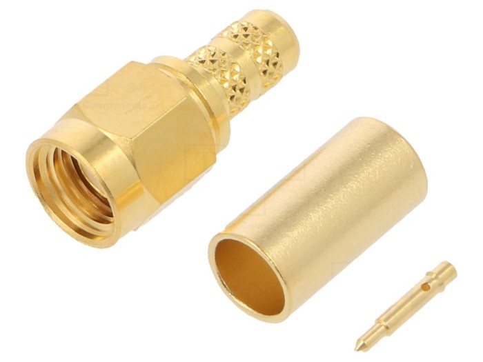 Conector SMA tată, 50&Omega;, aurit