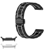Curea ceramica, compatibila cu Samsung Galaxy Watch9 40mm, Black Silver