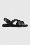 Gant sandale de piele Khiria femei, culoarea negru, 26561832.G00