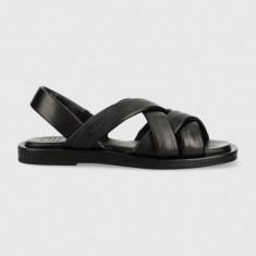 Gant sandale de piele Khiria femei, culoarea negru, 26561832.G00