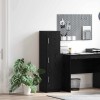 Sideboard Negru de Stejar Stejar Negru MDF și Lemn Medie