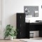 Sideboard Negru de Stejar Stejar Negru MDF și Lemn Medie