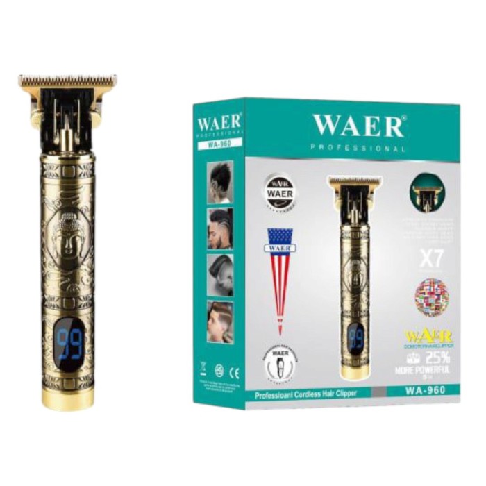 Masina de tuns par/barba, Waer, 4 modele, auriu