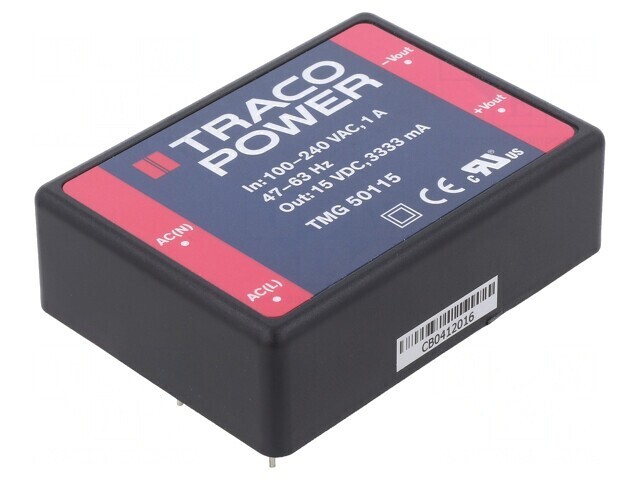 Convertor AC/DC 50W 15VDC TMG 50115