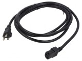 Cablu Alimentare NEMA 5-15 PVC 3m Negru 10A