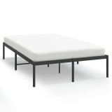 Cumpara ieftin Cadru pat metalic, negru, 135x190 cm