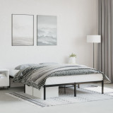 Cadru pat metalic, negru, 150x200 cm GartenMobel Dekor, vidaXL