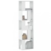 VidaXL Bibliotecă cu 5 niveluri, alb 45x23,5x162,5 cm lemn prelucrat