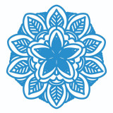 Cumpara ieftin Sticker decorativ, Mandala, Albastru, 60 cm, 7283ST-1, Oem