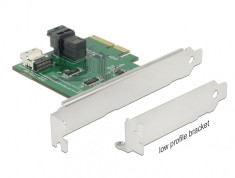 PCI Express U.2 NVMe la 1 x SFF-8654 4i + 1 x SFF-8643 LPFF, Delock 89923
