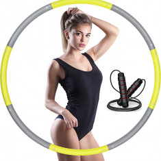 KUYOU - Fitness Ring (Hula Hoop) pentru fitness - Galben NOU