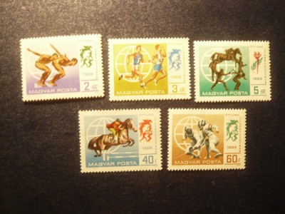 Serie Ungaria 1969 - Sport - Pentatlon , 5 valori foto