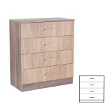 Comoda Miami 4 sertare, 80x92 cm, stejar Sonoma &amp; York, PAL, pentru living, dormitor, hol