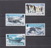 British Antarctic 1992 - Fauna WWF, serie incompleta neuzata