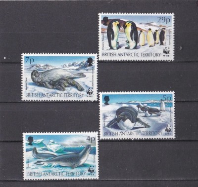 British Antarctic 1992 - Fauna WWF, serie incompleta neuzata foto