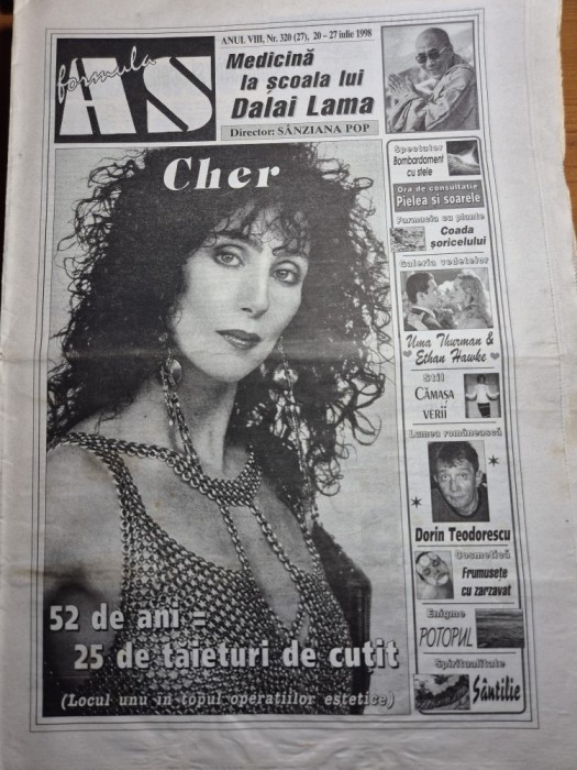 ziarul formula as 20 -27 iulie 1998 - cher ,dorin teodorescu , dalai lama