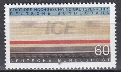 Germania 1991 - Trenul &amp;bdquo;Intercity Express&amp;rdquo;., MNH foto