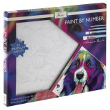 Pictura pe numere Catel Nassau Fine Art, 40x50cm, 24 culori, 4 pensule, Set creatie, 7+ ani
